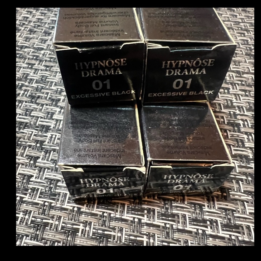 Lot of 4 New Lancôme Hypnôse Drama Waterproof Mascara - Excessive Black 01 M6